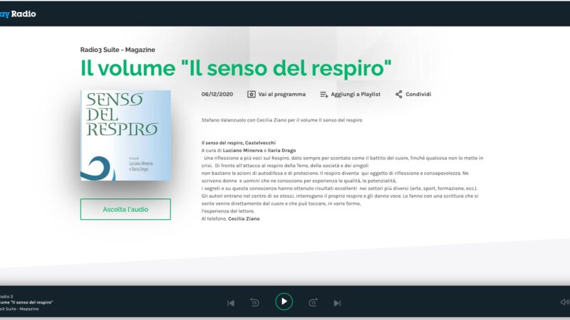 Il senso del respiro a Radio3 Suite Magazine: Cederna, Cottinelli, Ziano